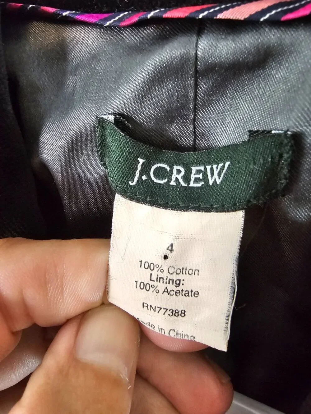 Vintage J. Crew Blazer Black Velvet 4